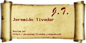 Jeremiás Tivadar névjegykártya